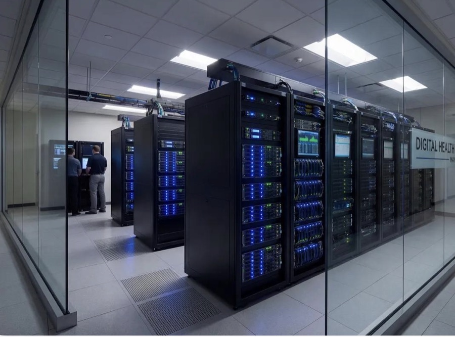 Server rack in a data center — Cybersecurity Trends